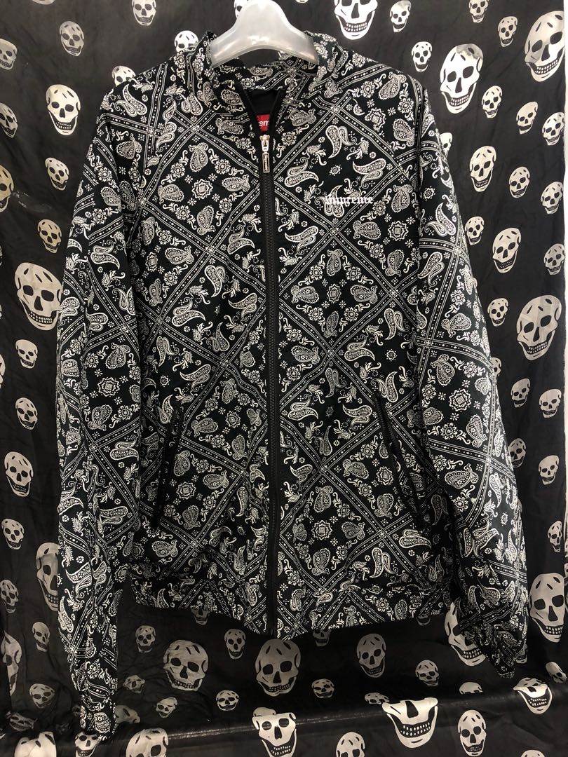 Supreme Bandana Track Jacket SS18(OFF), Men's Fashion, Coats