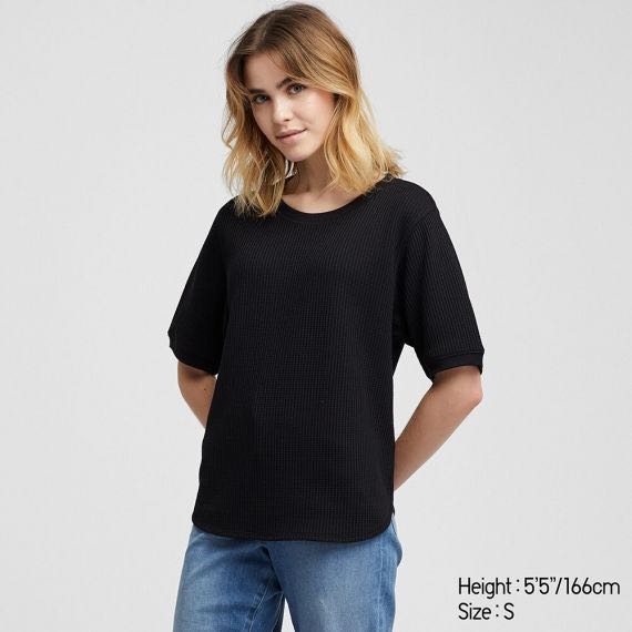 waffle crew neck uniqlo