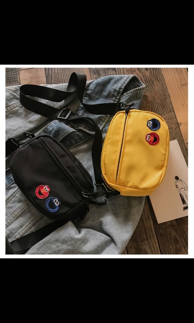 unisex yellow Elmo hype slingbag, Women 