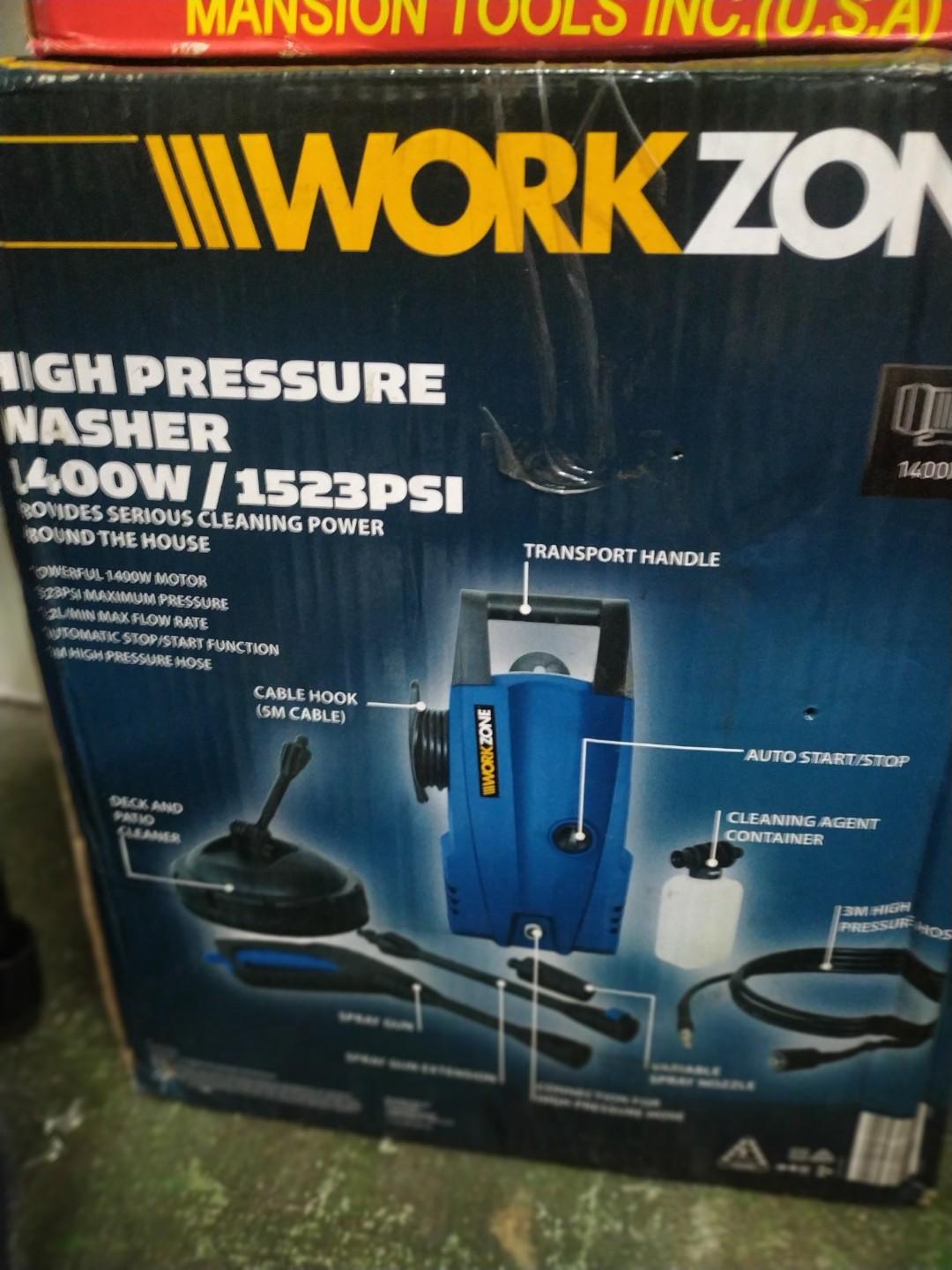 Workzone Australia 1400w pressure washer, Furniture & Home Living