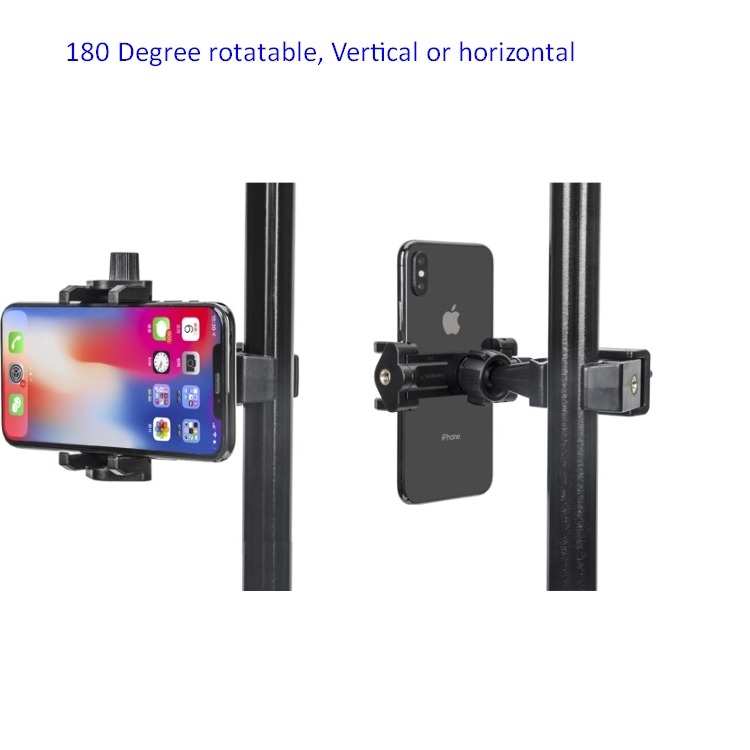 (out of stock) Yunteng VCT-100 Mobile Phone Clip with Crab Clamp Camera Tripod Holder Multi-functional Horizontal And Vertical Clip