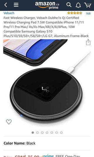 VEBACH QI WIRELESS PHONE CHARGER WHITE COLOR