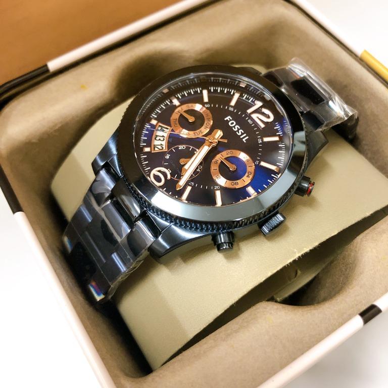 100 Original Fossil Perfect Boyfriend Multifunction Navy Blue Stainless Steel Women Ladies Watch Es4093 Women S Fashion Watches On Carousell