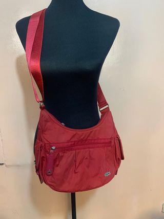Original lacoste Red messenger sling bag