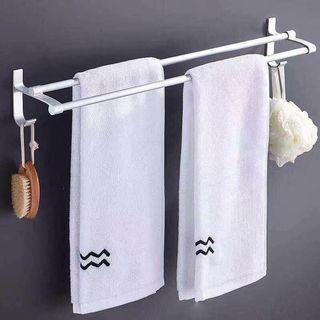 Bathroom Shower Wall Mounted Space Stainless steel Towel Storage Hanger Shelf Holder Stand Rack