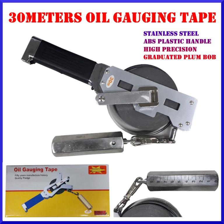 30M Oil Gauging Tape Measure (Category: Construction Tools & Equipment) located in Manila. Submitted by raineshop77 (Listing ID 273100910, Image 1). Description: Stainless Steel Oil Gauging Tape Measure The product frame is aluminum profile material. With a new ABS plastic rubber design at the handle.A .Product center turntable configuration bidirectional sliding bearing. Product design structure can prevent expansion when the tape is pulled out.
