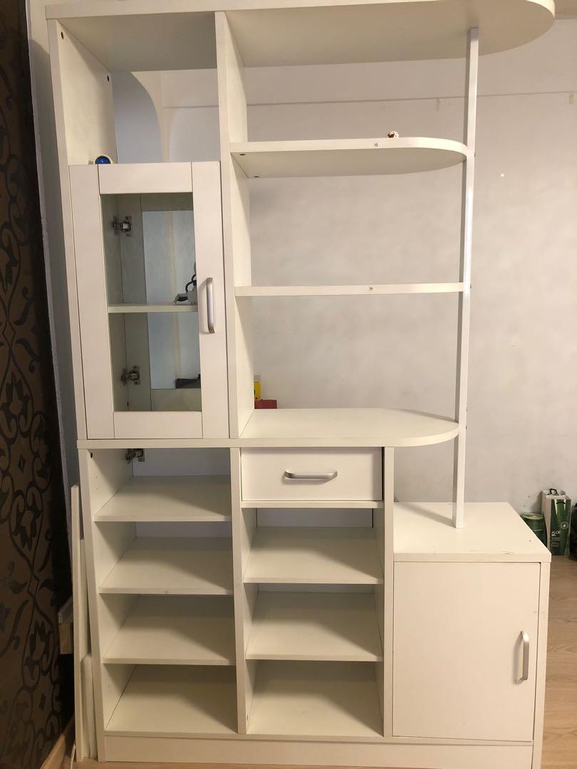 Almost Brand New Hall Divider Cabinet Bar Counter Furniture Shelves Drawers On Carousell