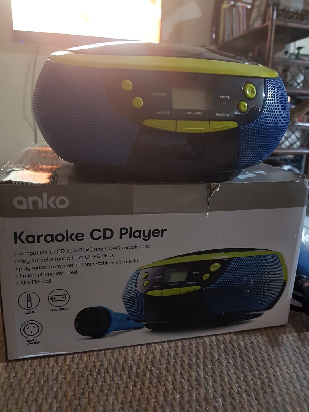ANKO 220v Karaoke CD Player, Radio AM FM, Audio, Portable Music Players