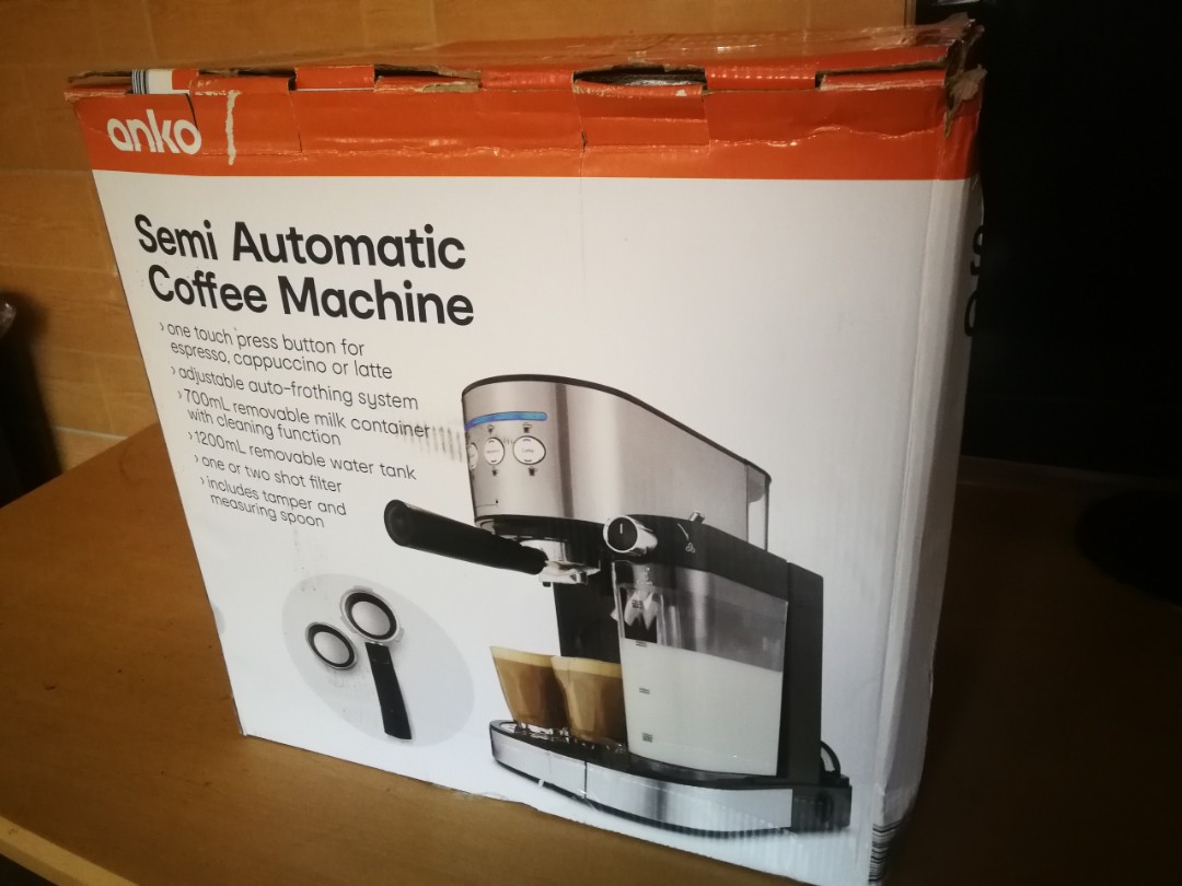 Anko Semi Automatic Coffee Machine, TV & Home Appliances, Kitchen