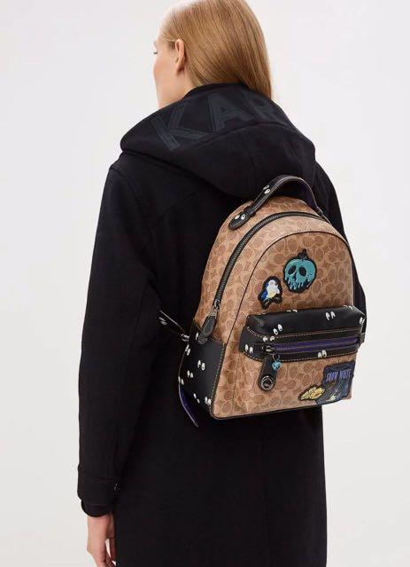 Disney x coach campus backpack 23 in signature patchwork outlet