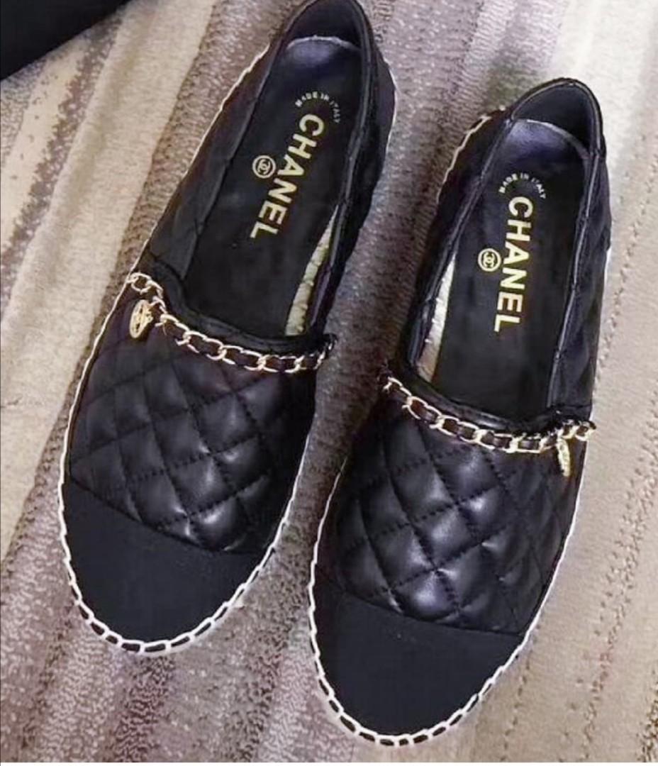 BN CHANEL espadrilles quilted lambskin 