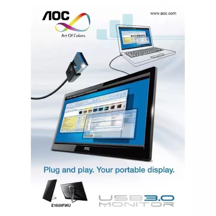 Brand new AOC USB portable monitor 15.6" E1659fwu, Computers & Tech