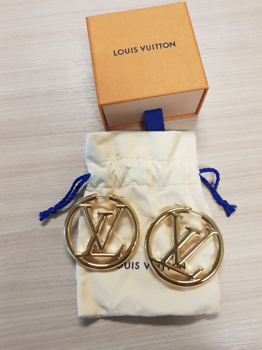 Brand New Louis Vuitton LV Hoop Earrings
