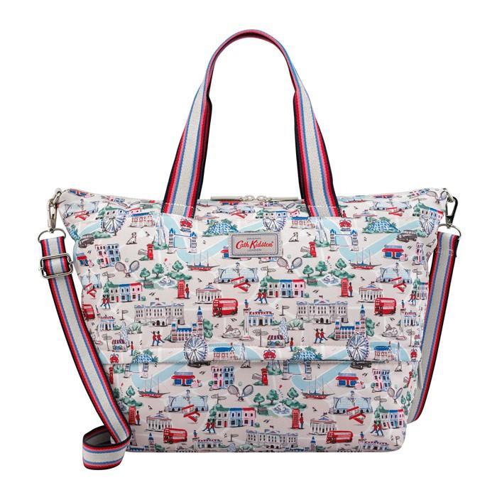 BNWT Cath Kidston Expandable Travel Tote Bag London Map Print