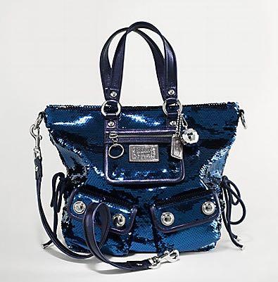 Sequin store coach purse