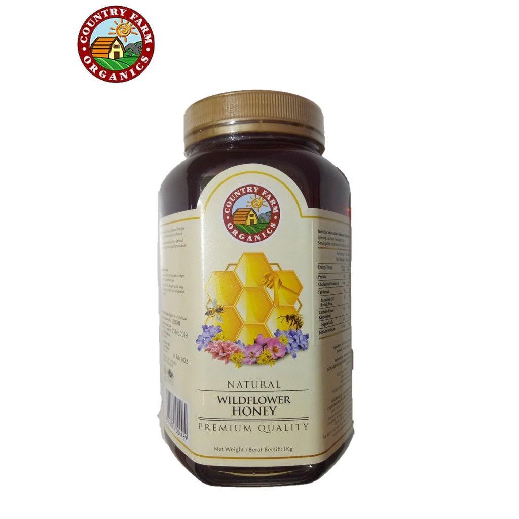 Country Farm Organics Wildflower Honey 1KG Certified Halal 有机蜜 