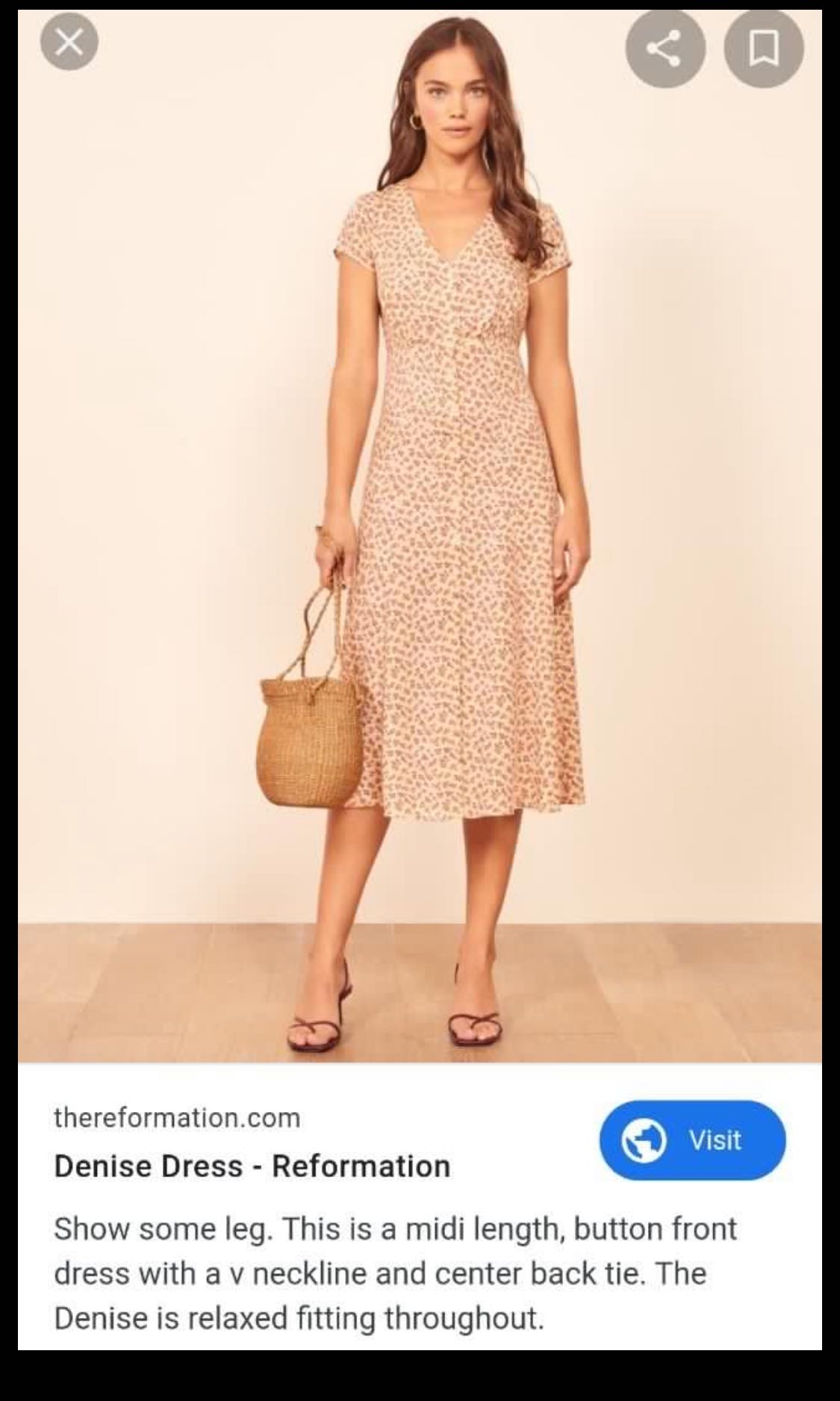 Reformation denise dress discount
