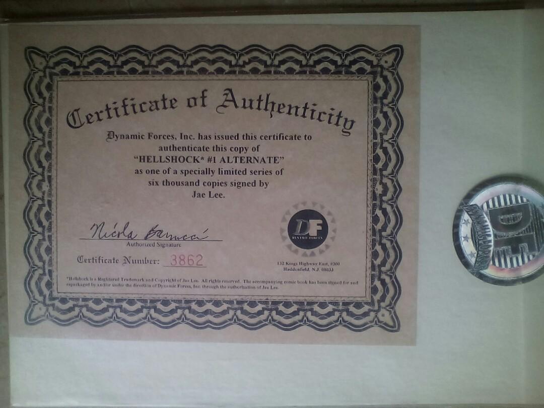 Authentic Dynamic Forces Hellshock Signed By Jae Lee With Certificate