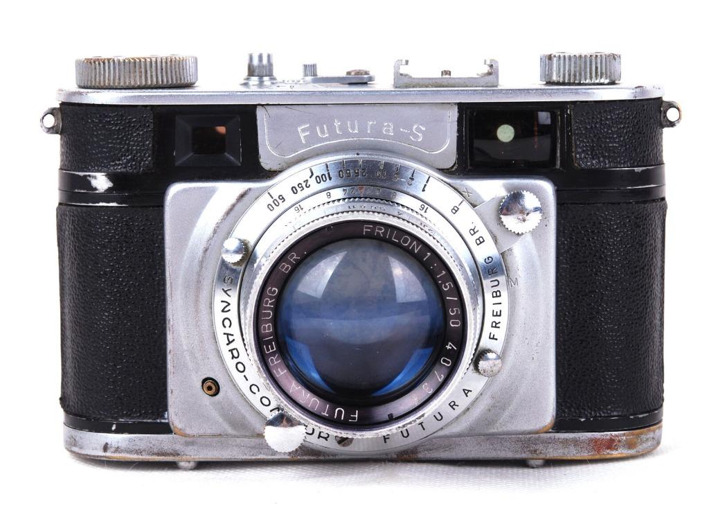 Appareil photo argentique télémétrique FRANKA Rolfix II 6x9/6x6 Trinar 105mm 1;3,5 US Zone Peu courant - Collection