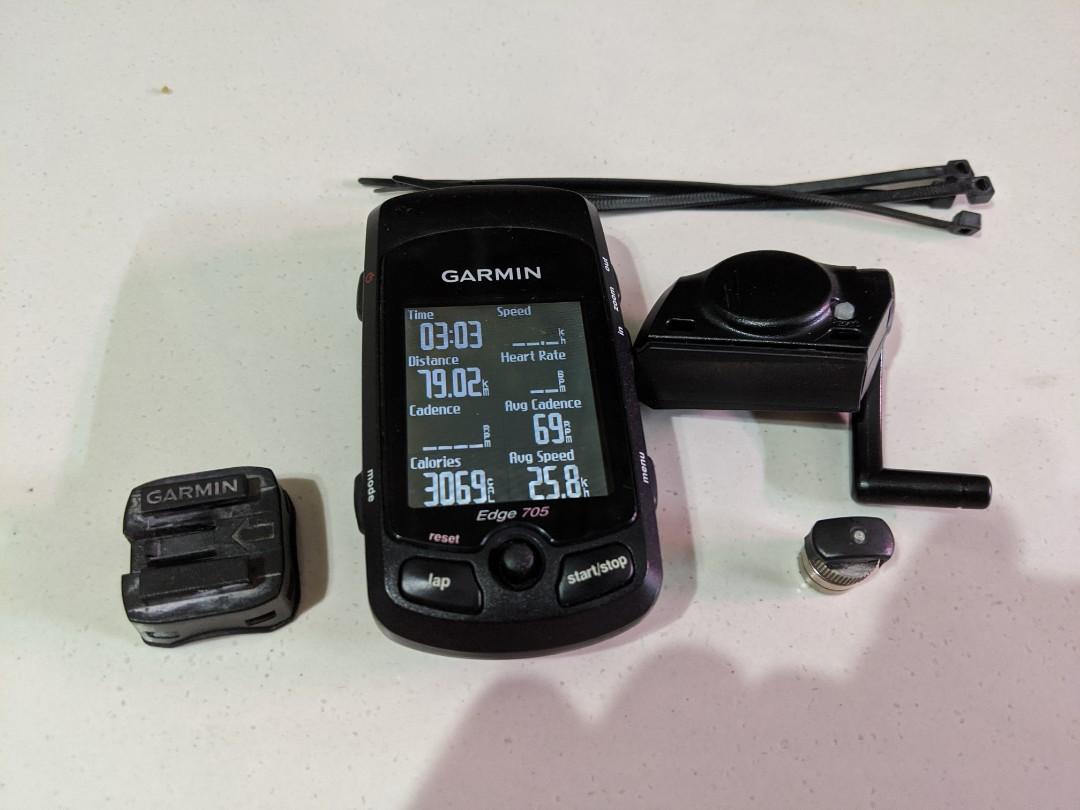 Garmin 705 (with Speed + Cadence Sensor), Sports Equipment, Bicycles & Parts, Parts & on Carousell