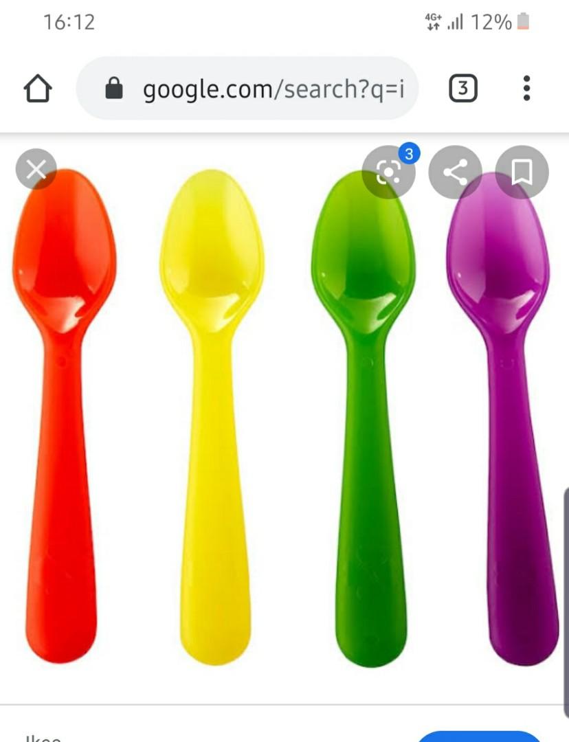 Ikea plastic spoons, Babies & Kids, Nursing & Feeding, Weaning