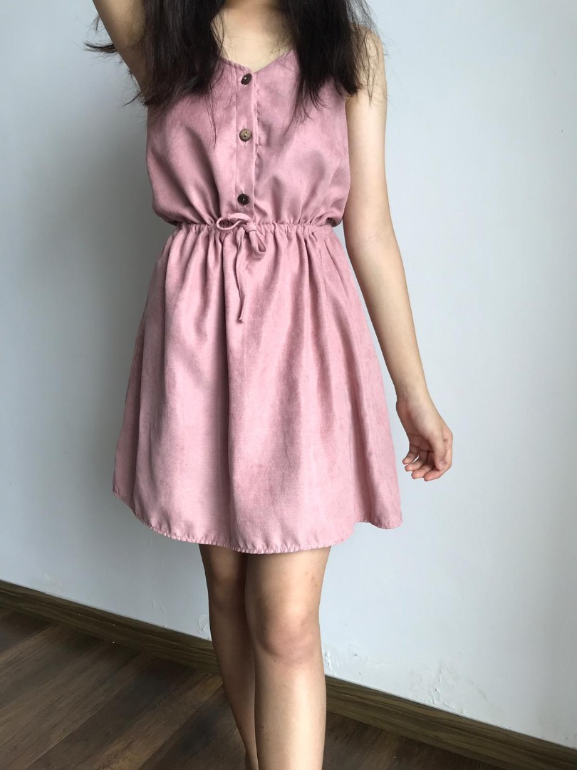 INSTOCK korean ulzzang pink sleeveless dress Women s Fashion Tops Sleeveless on Carousell