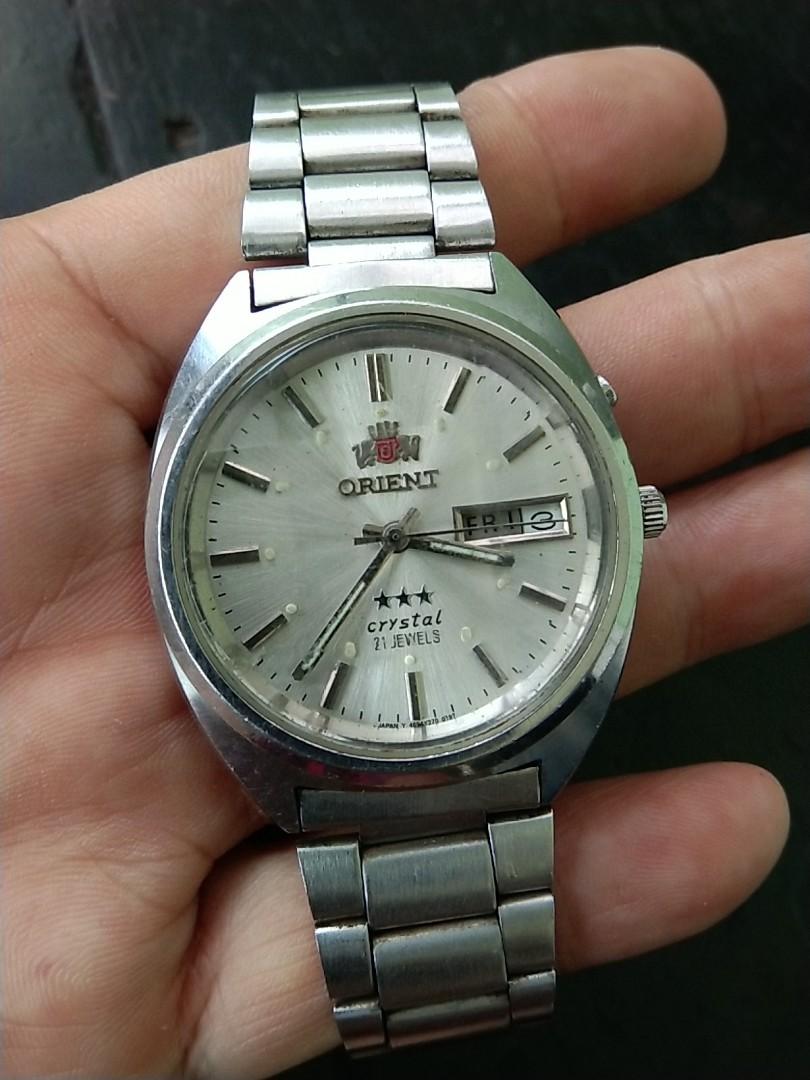 Jam Tangan Vintage Jadul Cowok Original Automatic Orient Fesyen Pria Jam Tangan Di Carousell