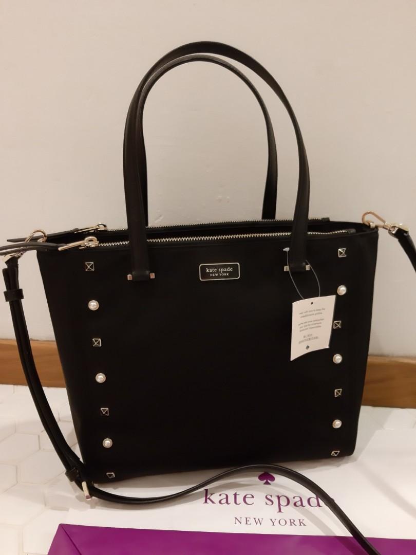 black tote crossbody bag
