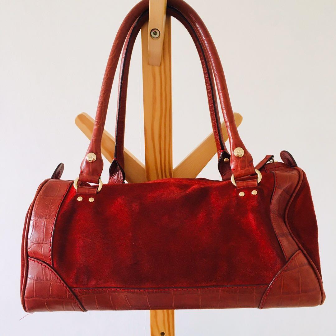 Kate spade red velvet purse discount