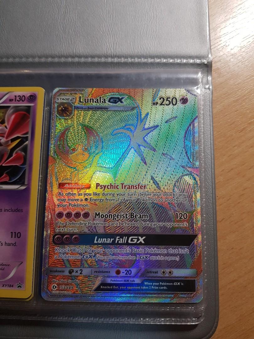 Lunala GX Rainbow Rare, Toys & Games, Board Games & Cards on Carousell