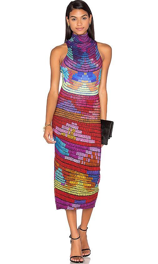 Mara hoffman radial turtleneck midi dress top