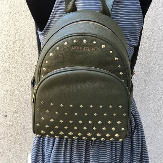 Michael Kors Abbey Medium Frame Out Stud Backpack VanillaAcorn  Lazada PH