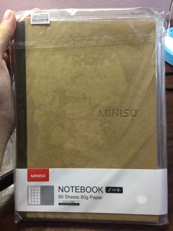 Miniso Muji Inspired Notebook Planner Grid Hobbies Toys Stationary Craft Craft Supplies Tools On Carousell
