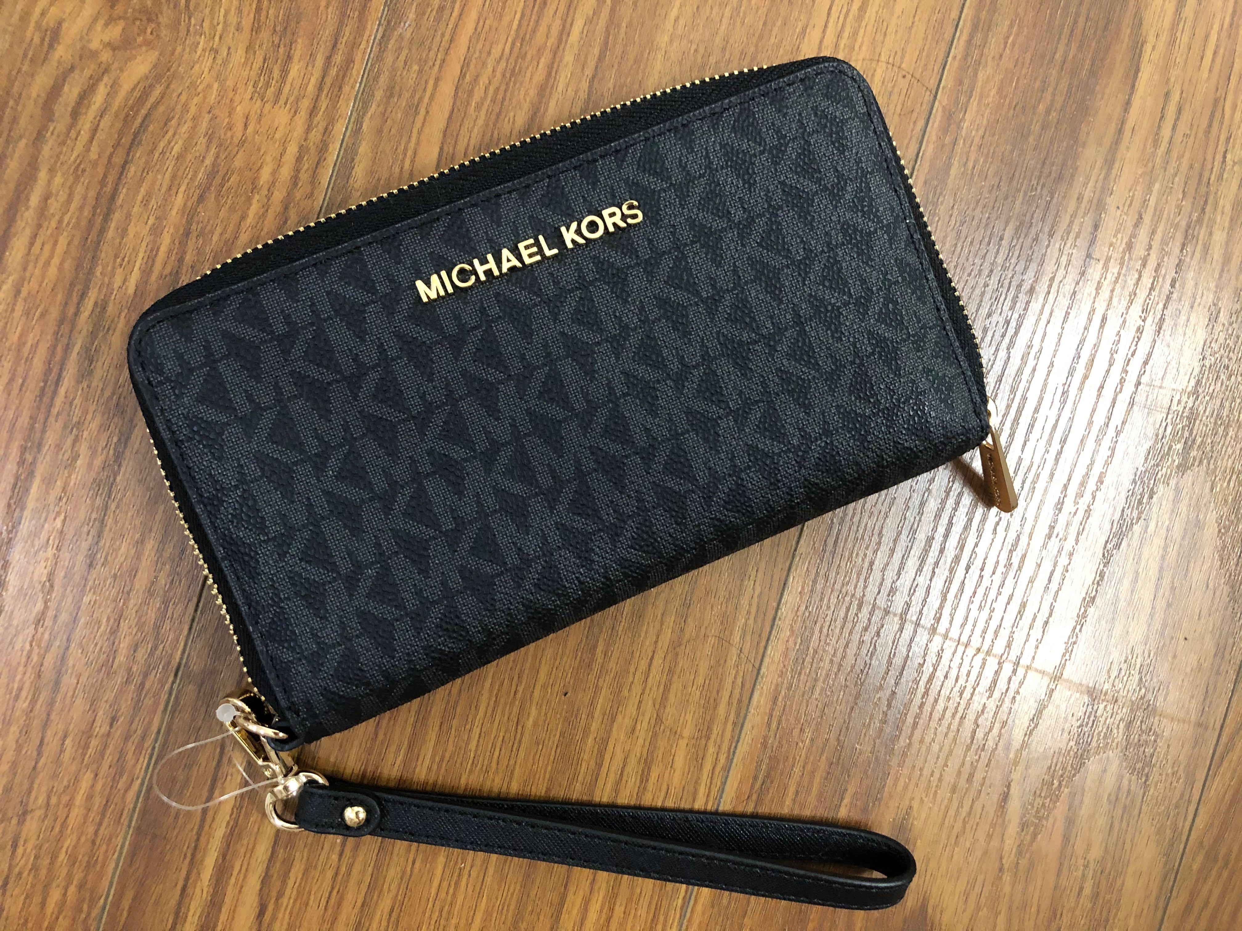 Black and gold mk wallet shop