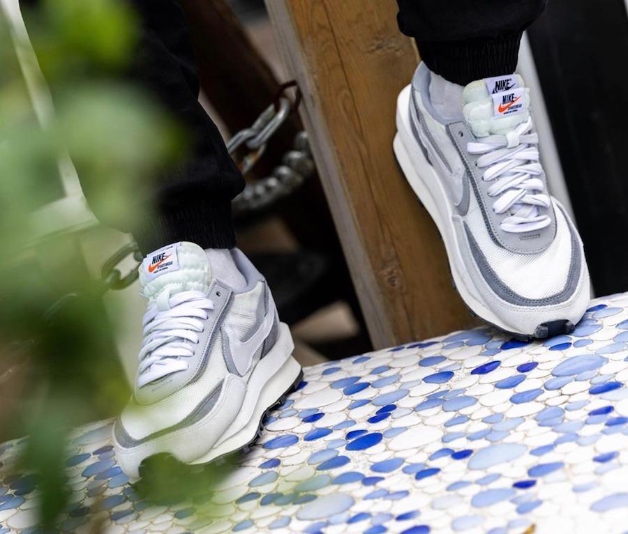 sacai white on feet