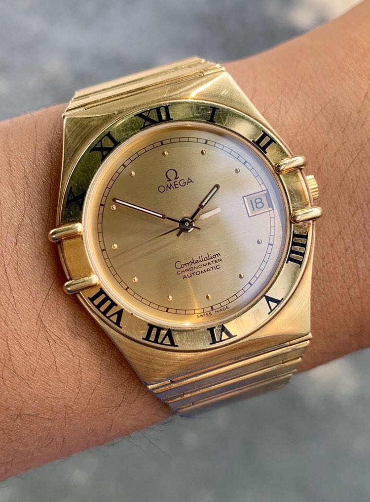 Omega constellation solid discount gold