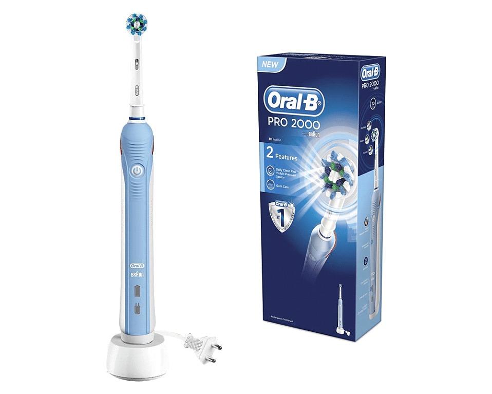 verliezen bijtend natuurpark ORAL B PRO 2000 CROSSACTION POWER ELECTRIC TOOTHBRUSH, Health & Nutrition,  Health Supplements, Vitamins & Supplements on Carousell