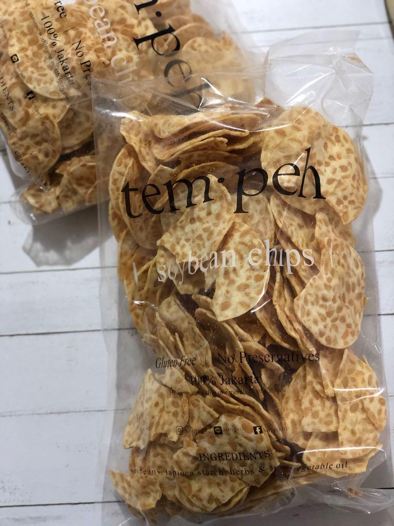 Ready Tempeh Chips Soybean Chips Food Drinks Packaged Snacks On Carousell