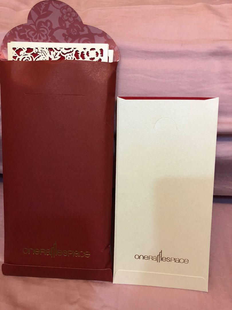 Red Packets (Category: Occasions & Party Supplies) located in Singapore. Submitted by erniegrace (Listing ID 273207631, Image 3). Description: Ang pow packets (8pieces) with intricate design from One Raffles Place. Ideal for new year and weddings..