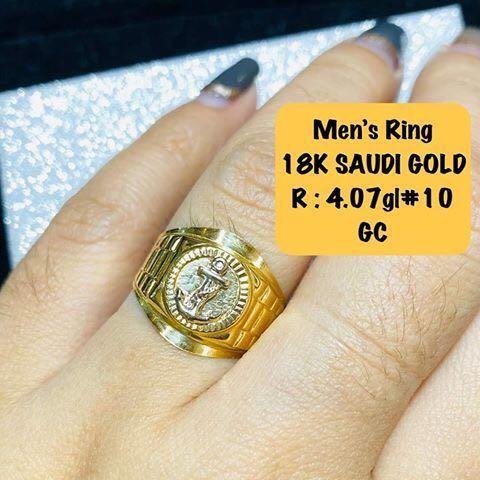 Saudi Gold Men’s Ring (Category: Jewelry) located in Mandaluyong City. Submitted by robeerph (Listing ID 273066725, Image 2). Description: Price start at Php 2,850 per gram .