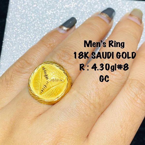 Saudi Gold Men’s Ring (Category: Jewelry) located in Mandaluyong City. Submitted by robeerph (Listing ID 273066725, Image 1). Description: Price start at Php 2,850 per gram .