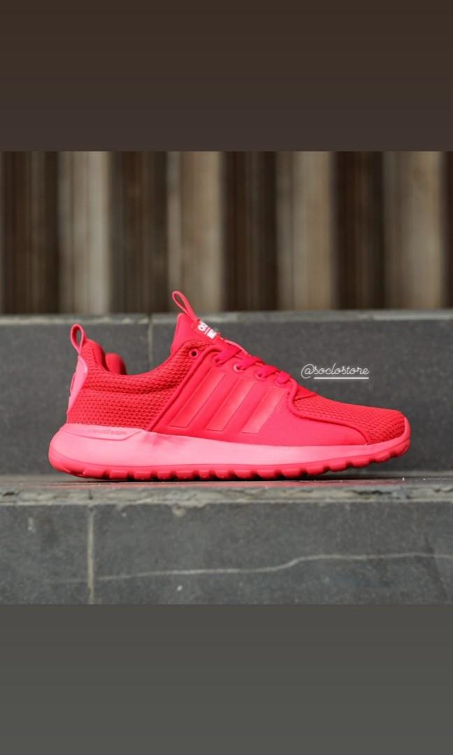 SEPATU ADIDAS CLOUDFOAM CF LITE RACER FULL RED ORIGINAL Fesyen