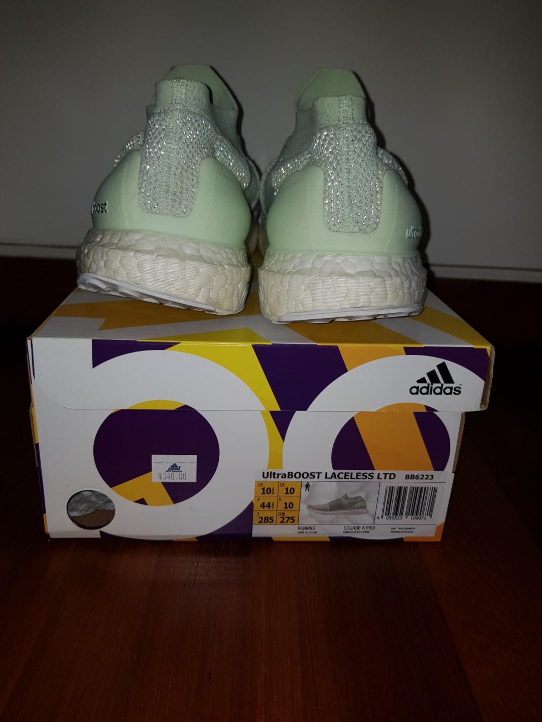 Ultra boost hotsell laceless ash green