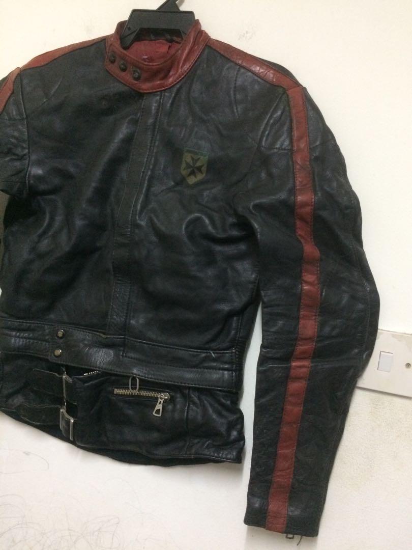 VINTAGE HARRO KOMBI MOTORCYCLE LEATHER JACKET Men s Fashion