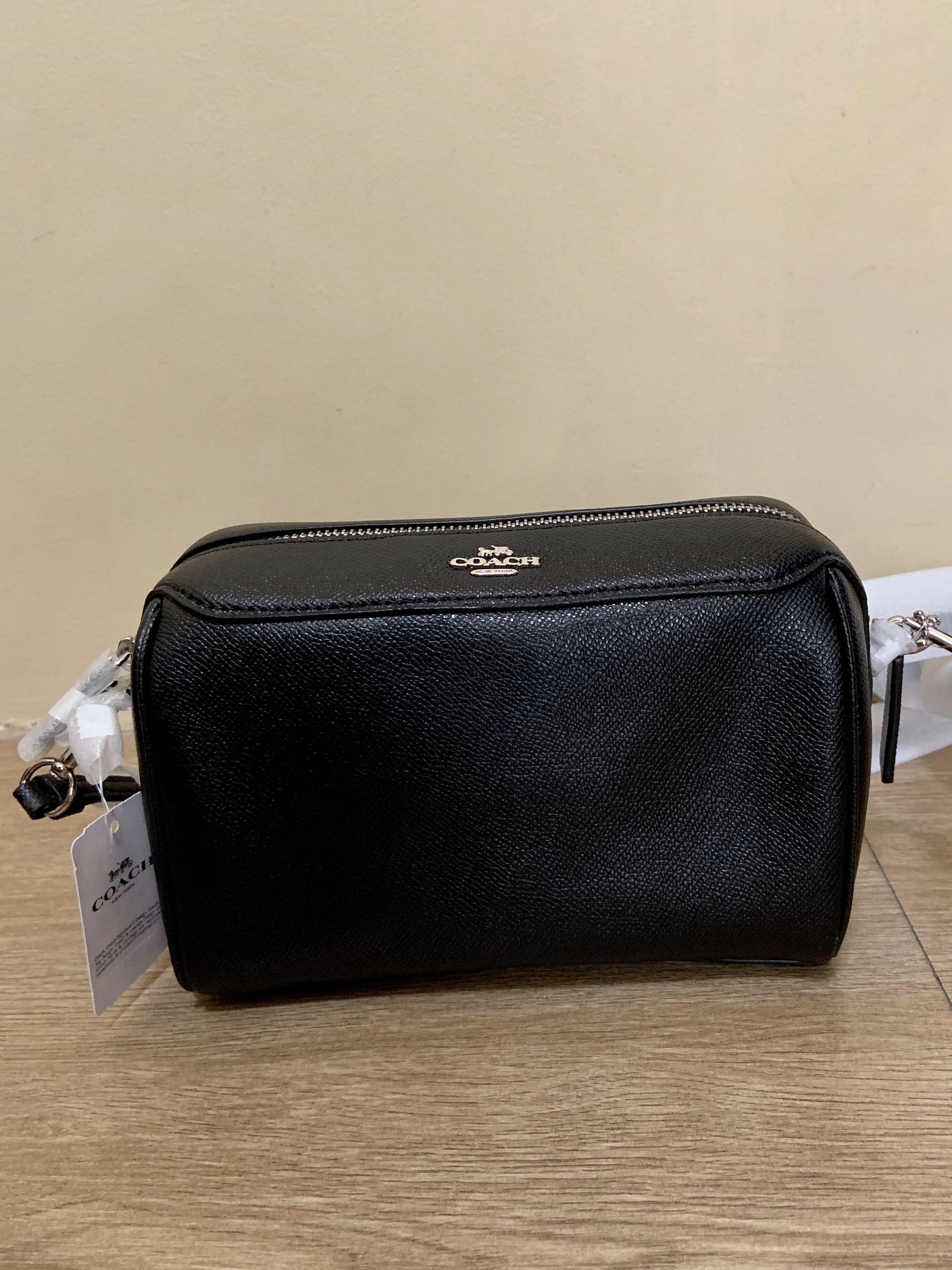 Authentic Coach Bag For Women Black Crossgrain Leather