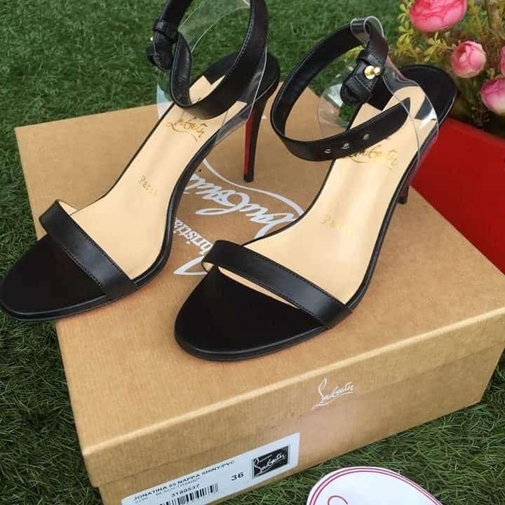 Authentic Christian Louboutin Jonatina 100 Black Leather