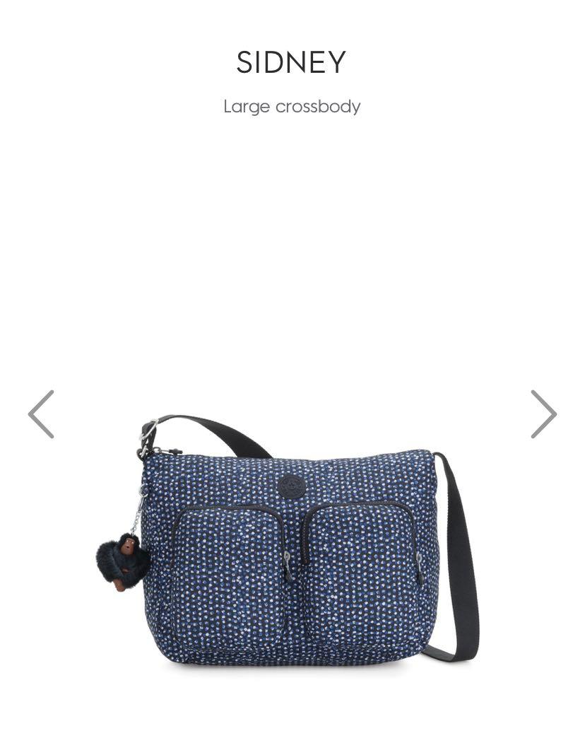 Authentic Original Kipling crossbody bag Sidney Scribble Lines