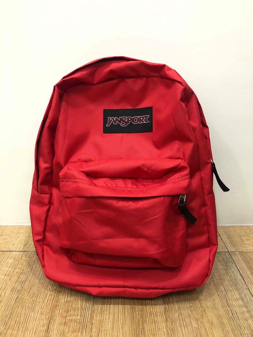 red jansport backpack