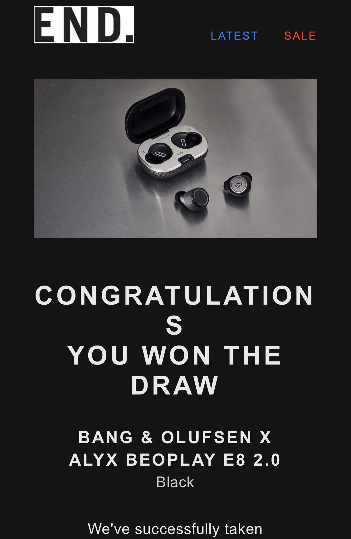 Bang and Olufsen X ALYX BeoPlay E8 2.0 (BNIB), Audio, Earphones on