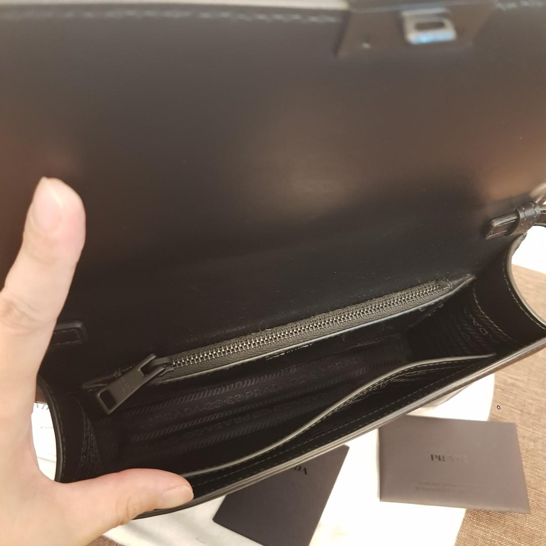 Elektra clutch bag Prada Black in Polyester - 21397131